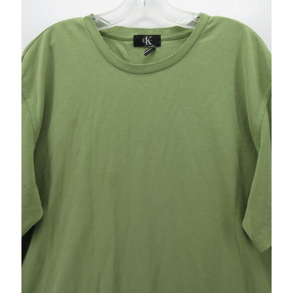 VINTAGE Calvin Klein Shirt XL Pullover T Tee Crewneck Textured Y2K - Picture 2 of 10